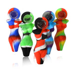 4.5" Inches Silicone Curvy Girl Hand  Pipe