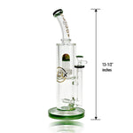 15’ Us Color Zigzag Art 8Mm Thick Water Pipe By Cali Cloudx Glass Waterpipe