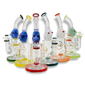 11’ Skull Design 8Mm Thick Heavy Water Pipe By Cali Cloudx Assorted Colors