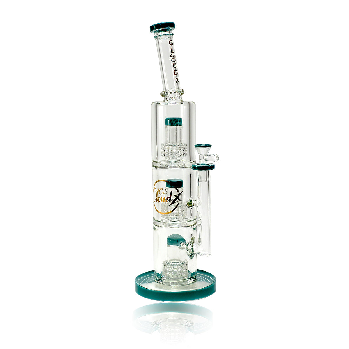 16’ Triple Percolator Shower - Head 9Mm Thick Water Pipe By Cali Cloudx Aqua