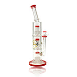 16’ Triple Percolator Shower - Head 9Mm Thick Water Pipe By Cali Cloudx Red
