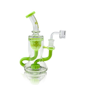 Lollipop Mini Recycler Rig - Sold By Cali Cloudx Milky Green