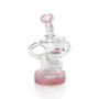 Lollipop Mini Recycler Rig - Sold By Cali Cloudx Pink