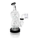 Lollipop Mini Recycler Rig - Sold By Cali Cloudx Black
