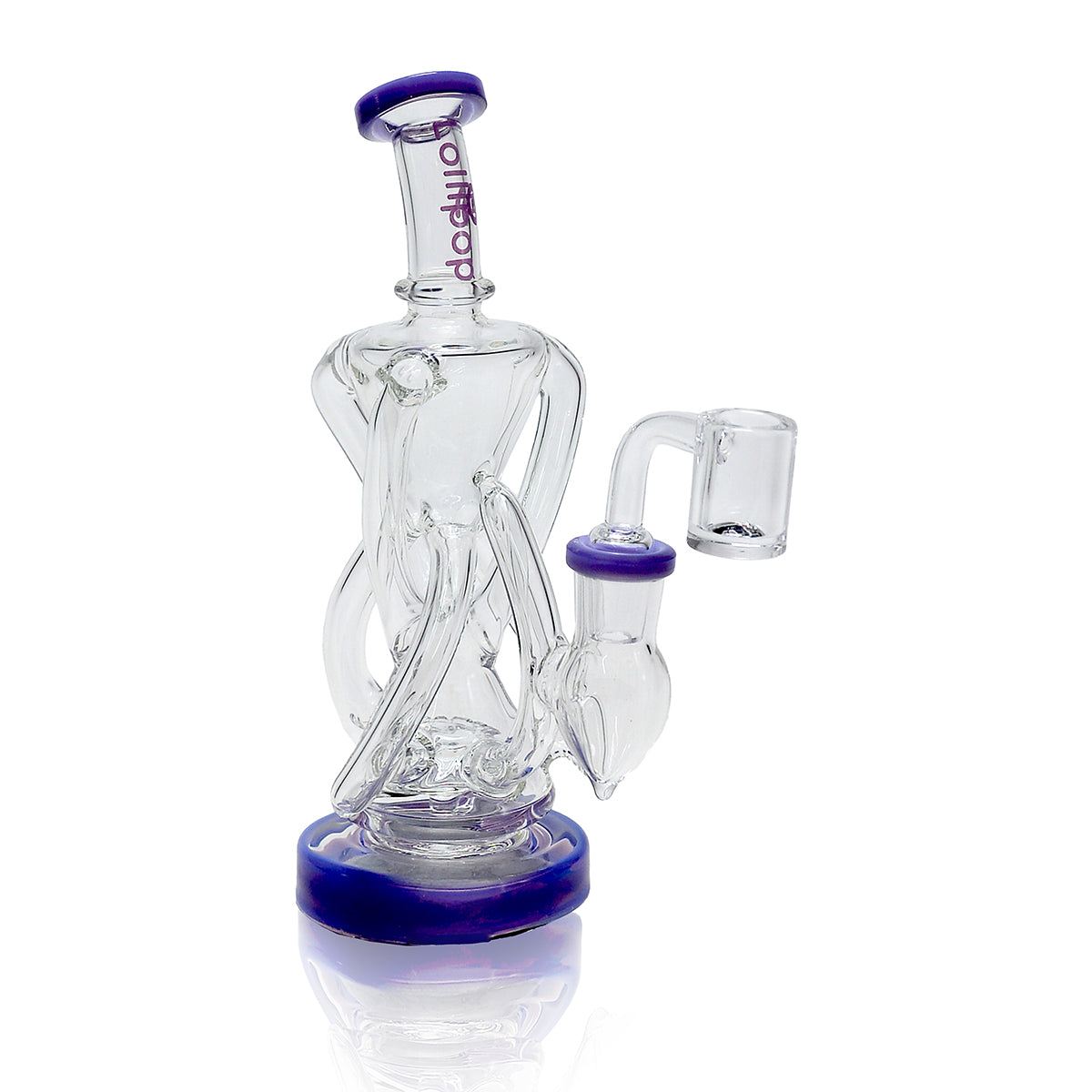 Lollipop Mini Recycler Rig - Sold By Cali Cloudx Purple