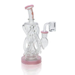 Lollipop Mini Recycler Rig - Sold By Cali Cloudx Pink