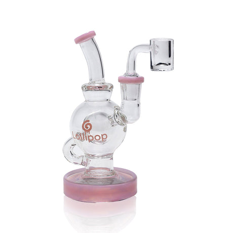 Lollipop Mini Recycler Rig - Sold By Cali Cloudx Pink