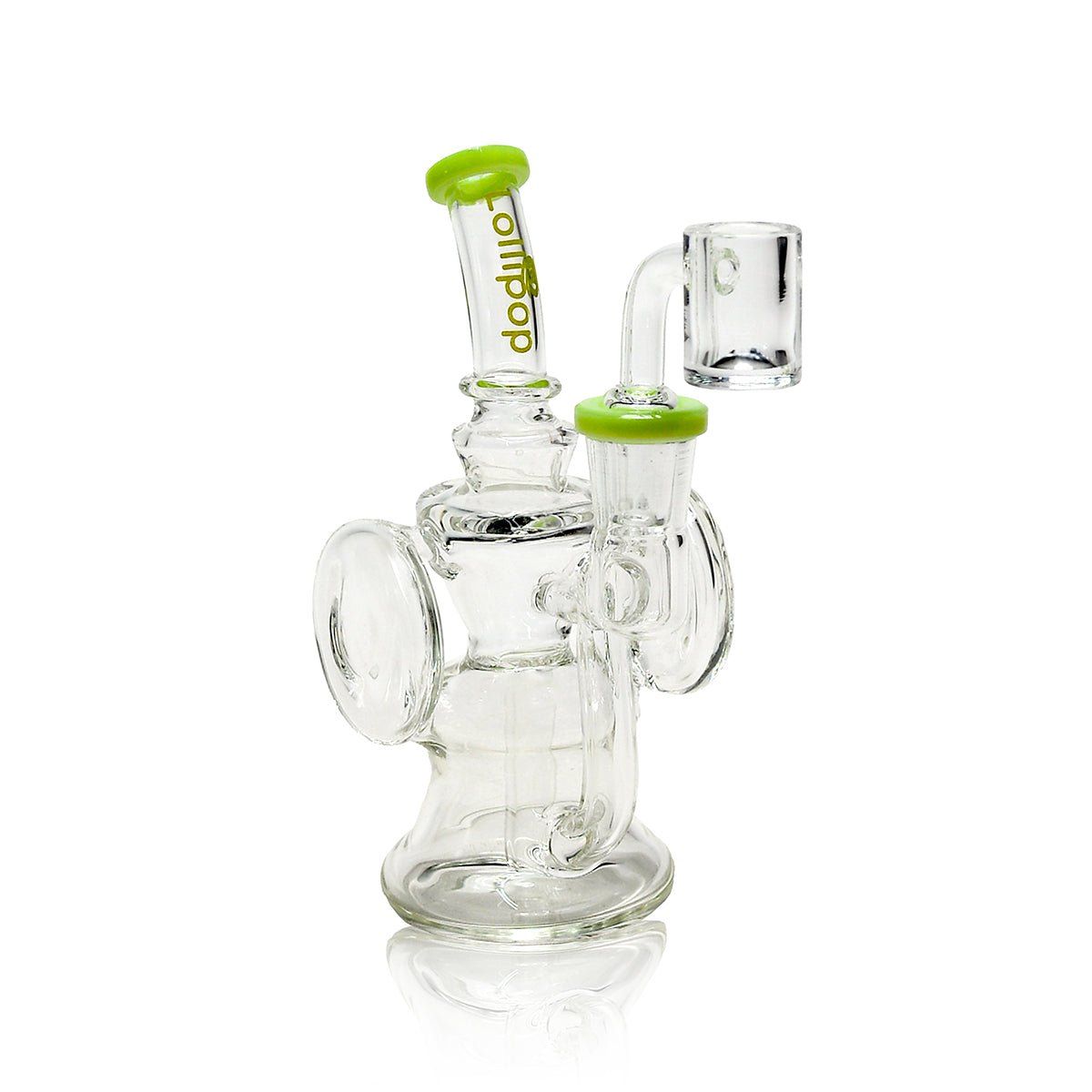 Lollipop Mini Recycler Rig - Sold By Cali Cloudx Milky Green