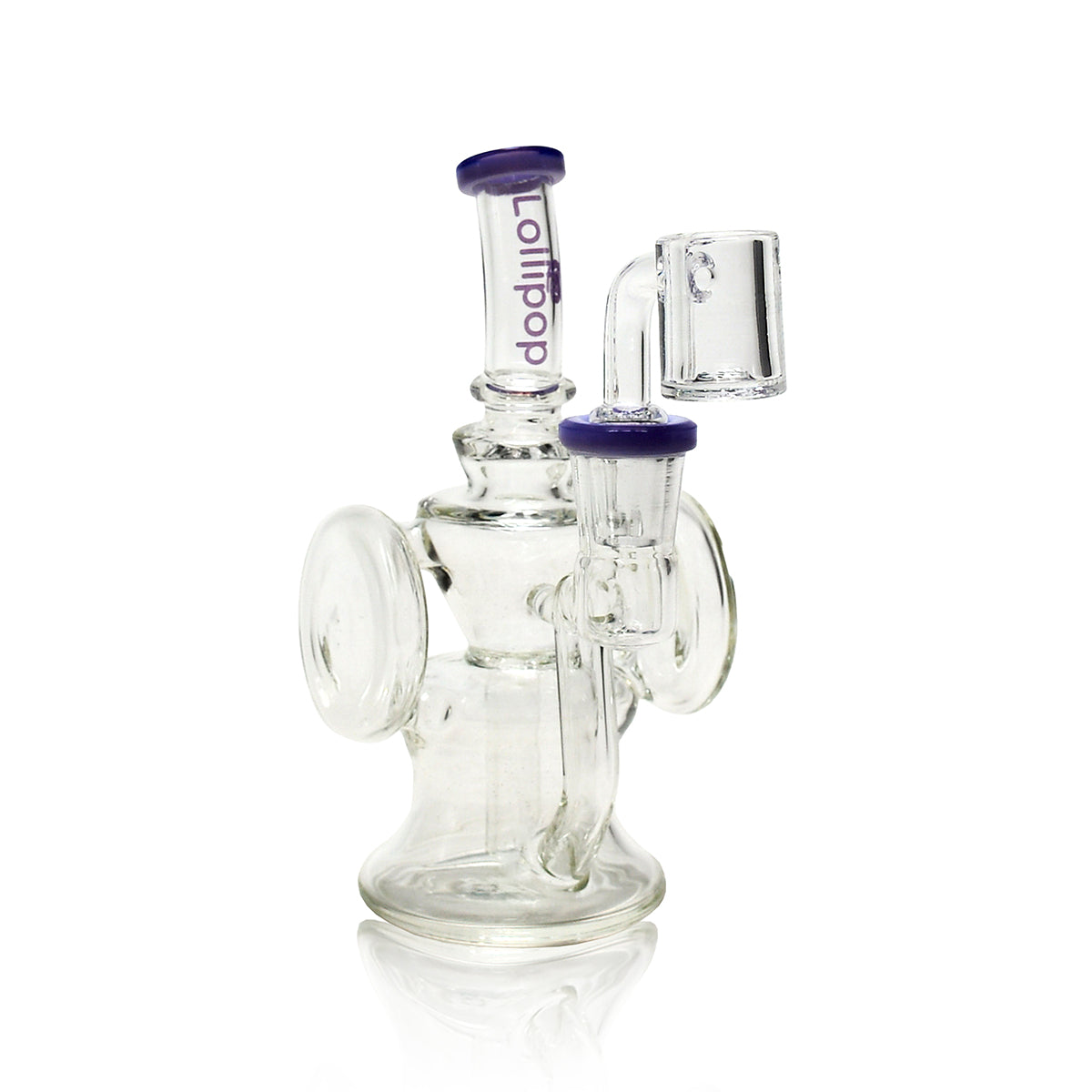 Lollipop Mini Recycler Rig - Sold By Cali Cloudx Purple