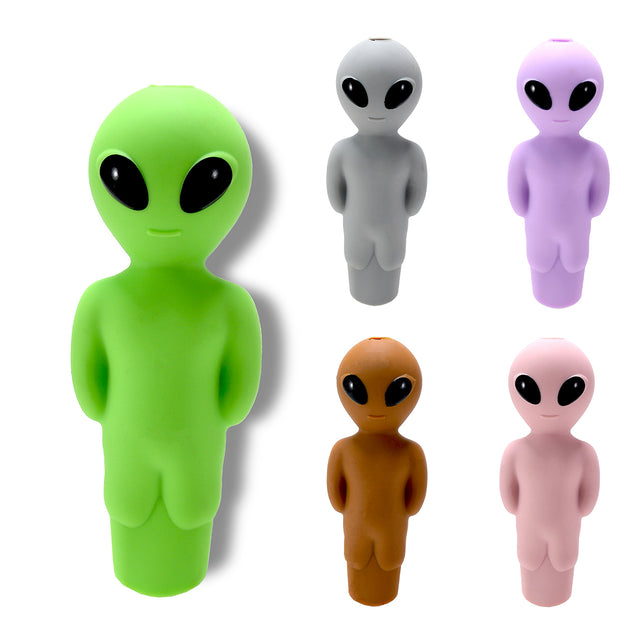 4" Silicone Alien Hand  Pipe