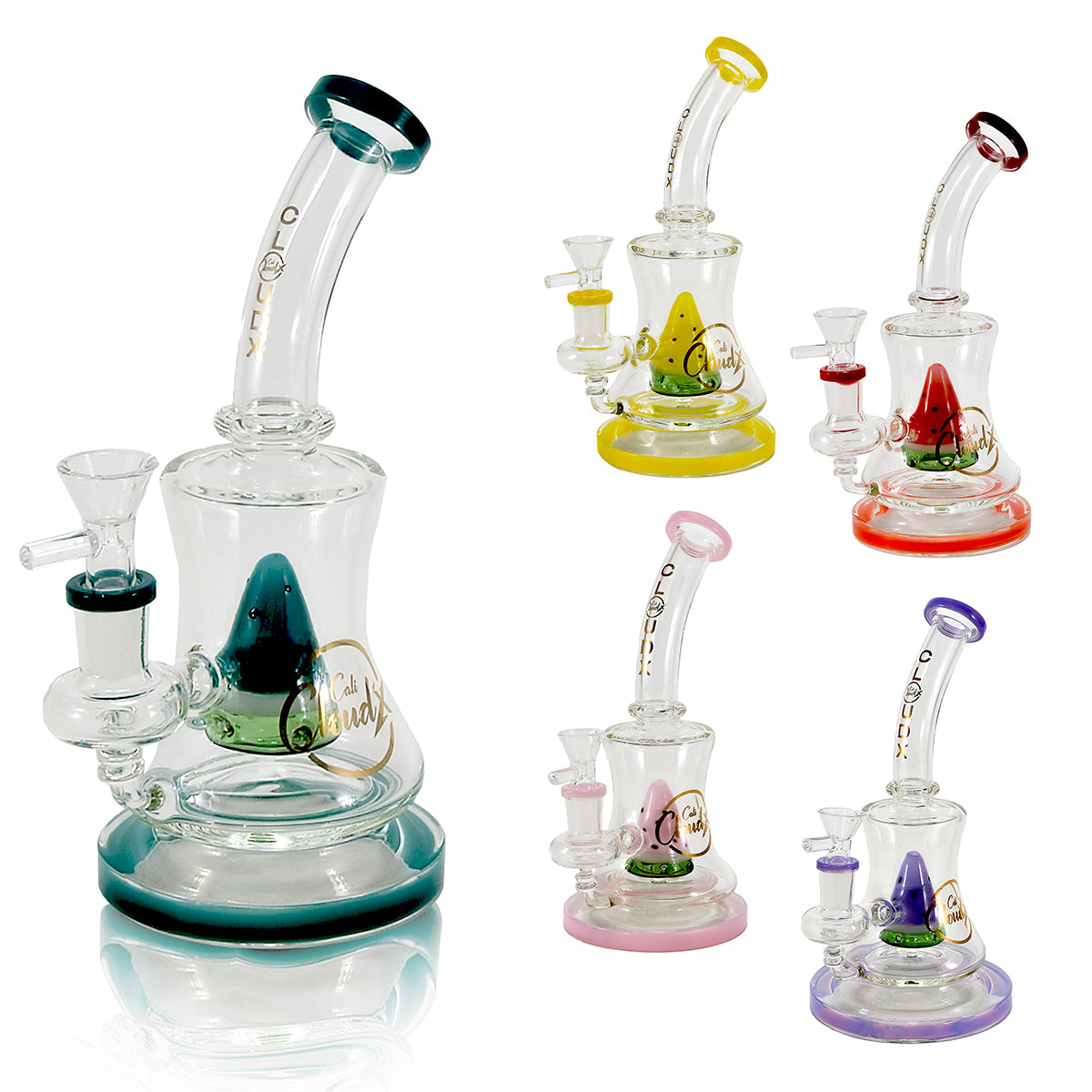 9" Inch Strawberry Glass Water Pipes