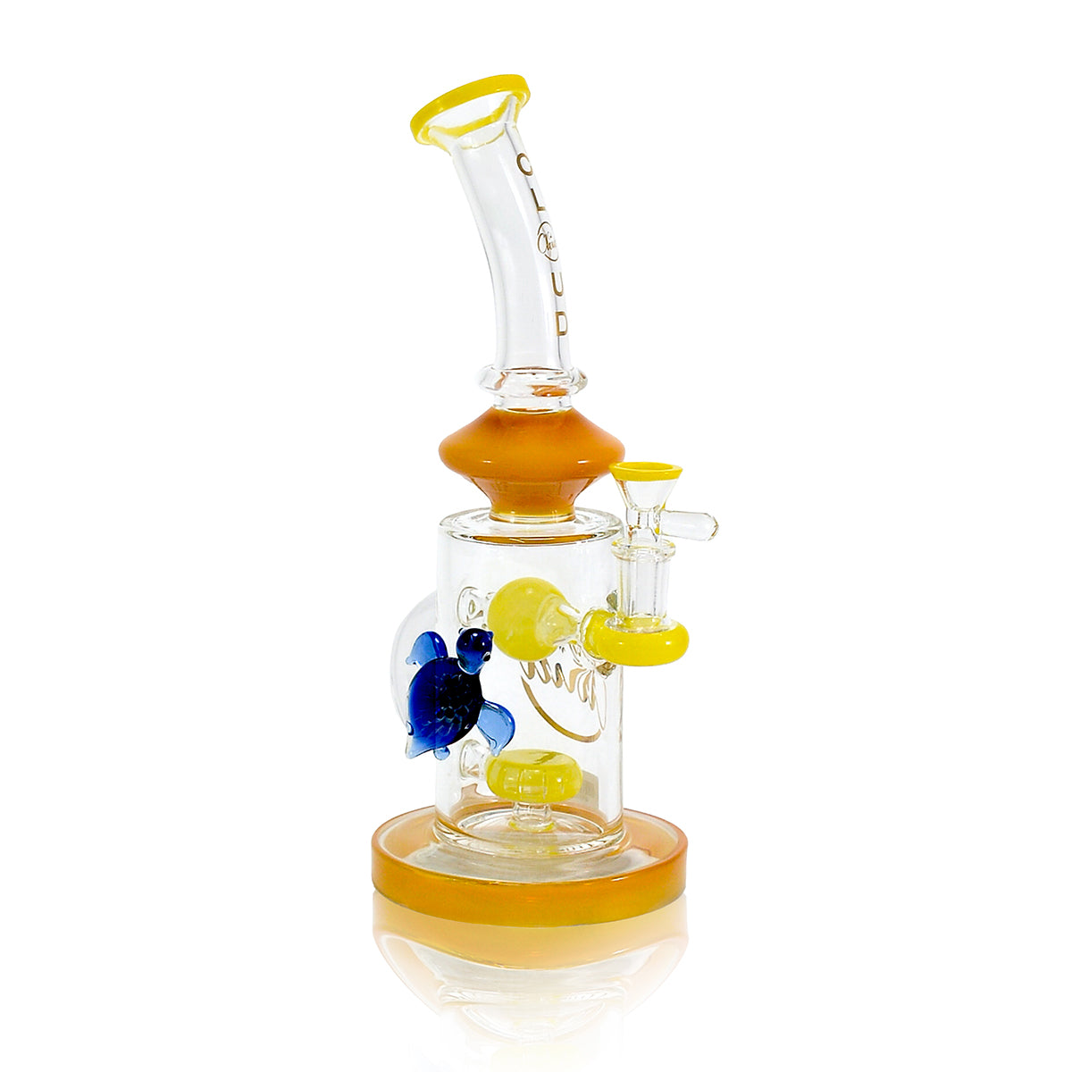 11" Turtle Attach Bended Recycler Waterpipe