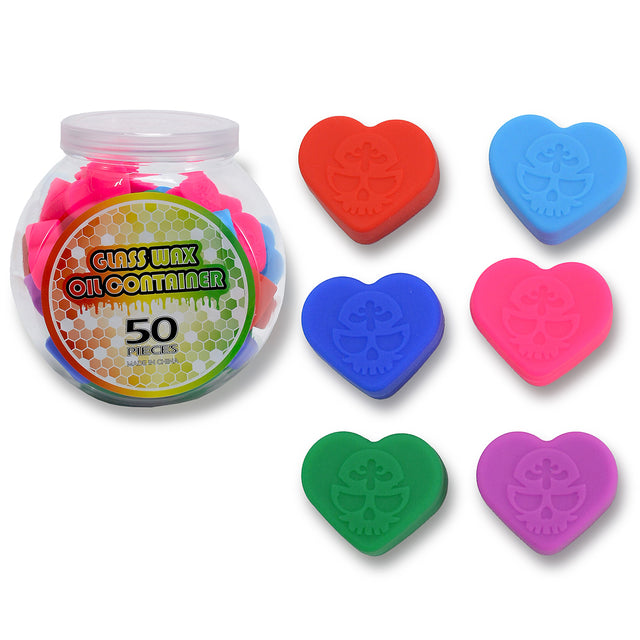 10 ML Silicone Heart Jar (50pcs/$0.90ea)