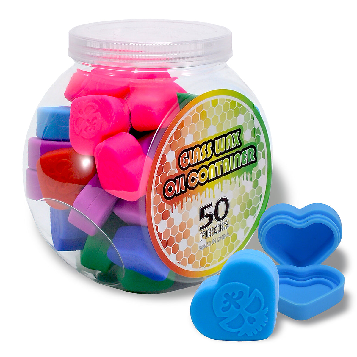 10 ML Silicone Heart Jar (50pcs/$0.90ea)