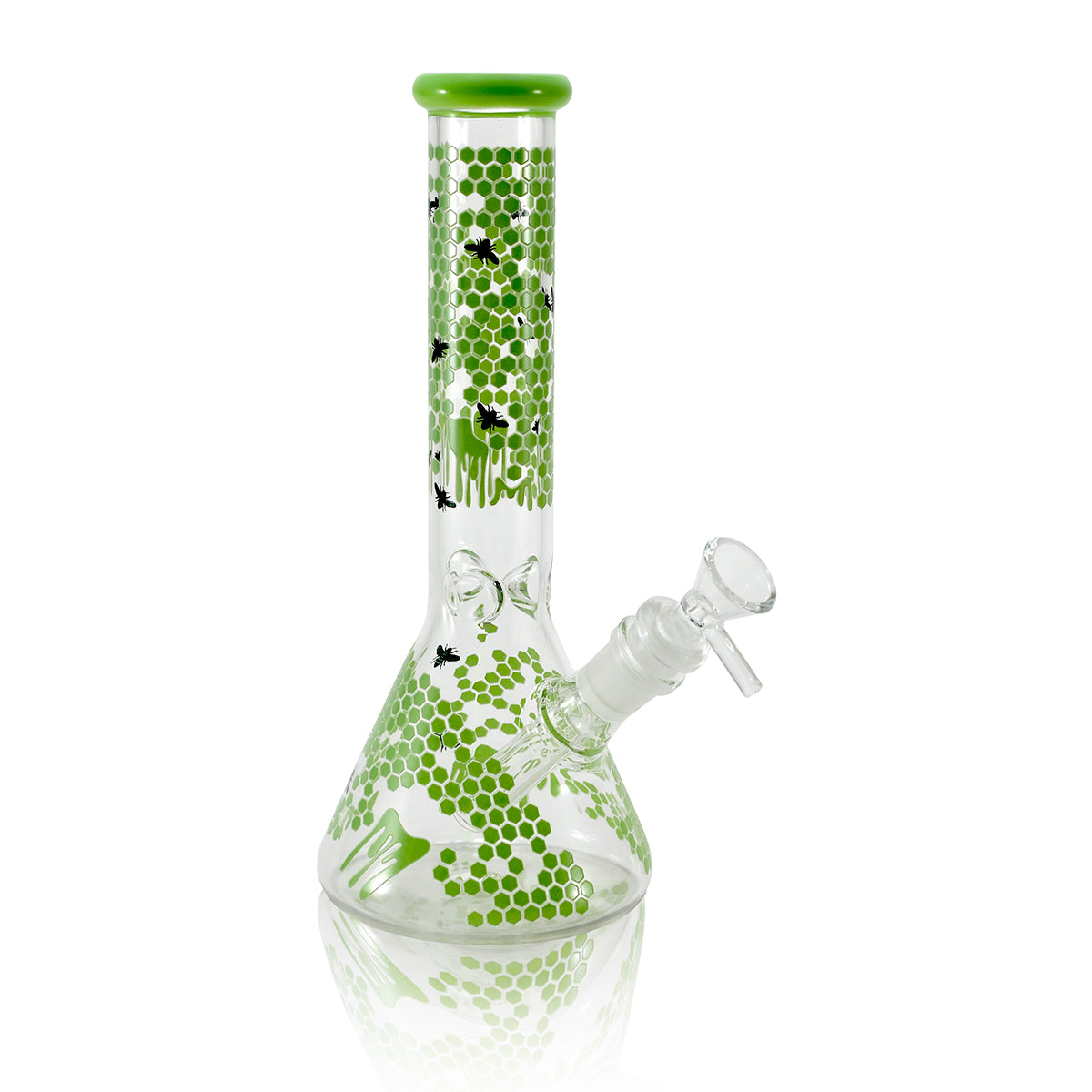 10" Glow In The Dark Bee Beaker WaterPipe