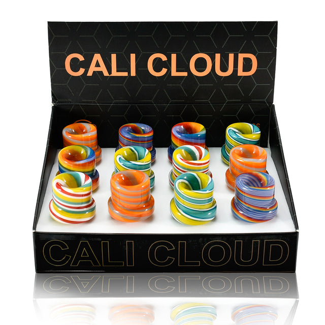 14mm Color Disc Shaped Design Bowls  (12 Pcs / $5.50 ea.)