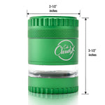 4-Piece Premium Herb Grinder – Color Aluminum with Clear Chamber