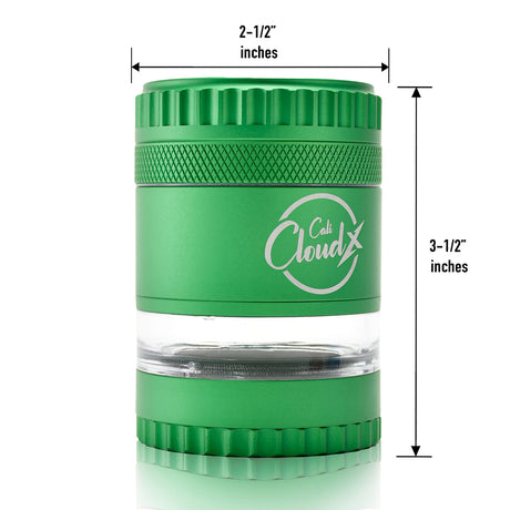 4-Piece Premium Herb Grinder – Color Aluminum with Clear Chamber