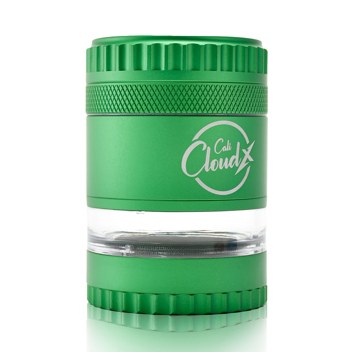 4-Piece Premium Herb Grinder – Color Aluminum with Clear Chamber