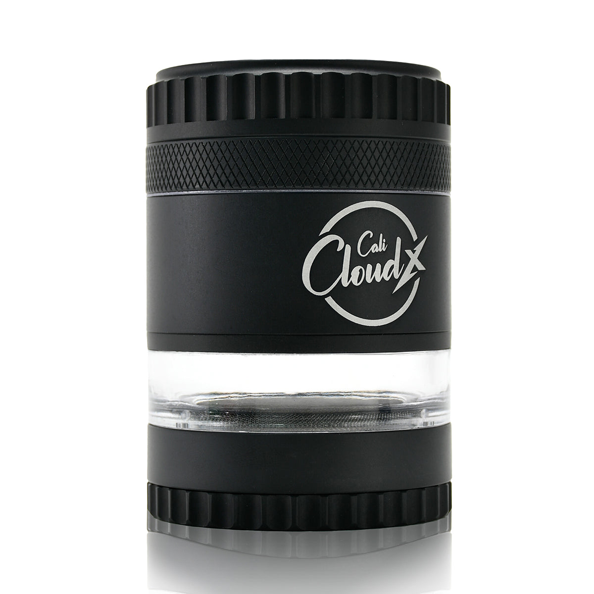 4-Piece Premium Herb Grinder – Color Aluminum with Clear Chamber