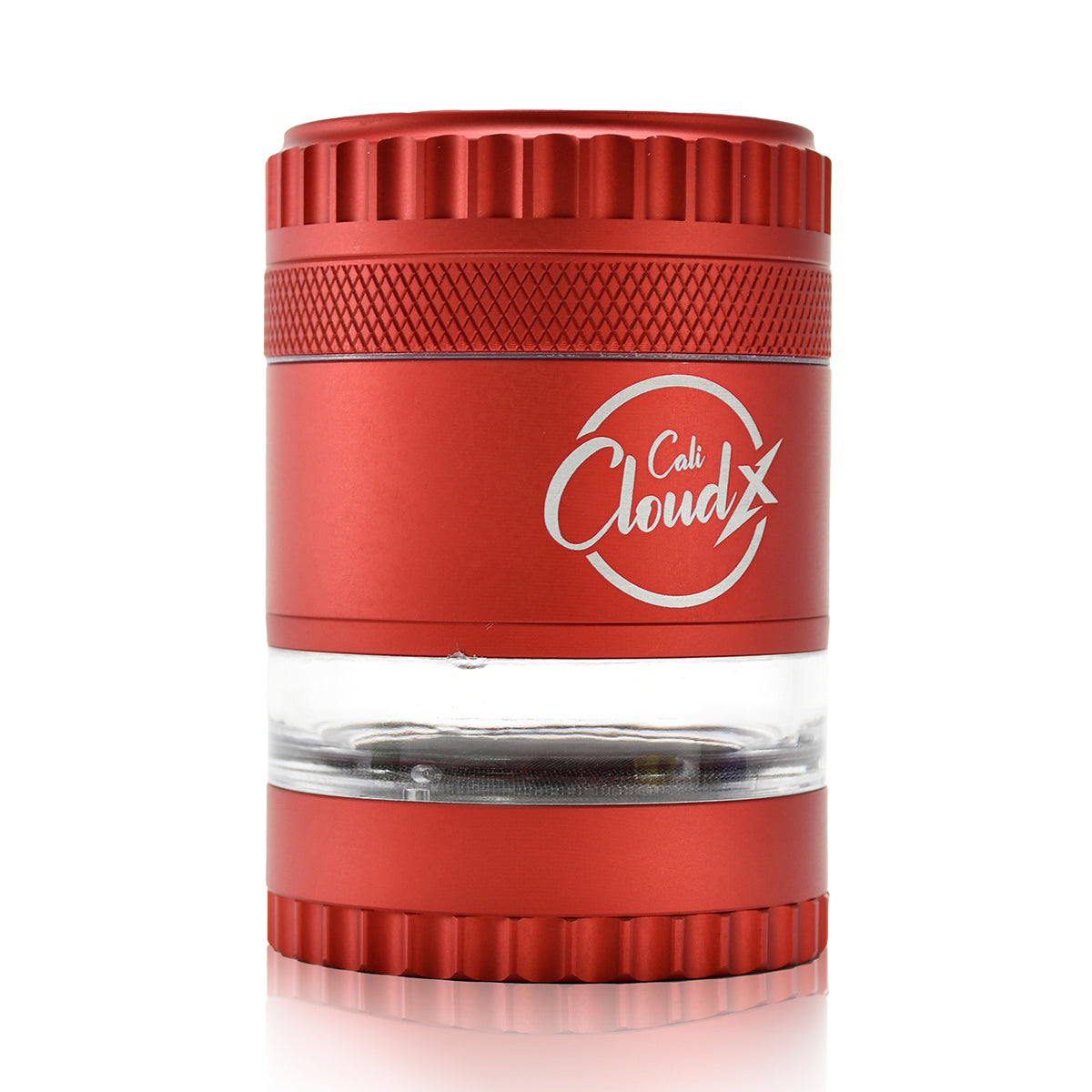4-Piece Premium Herb Grinder – Color Aluminum with Clear Chamber