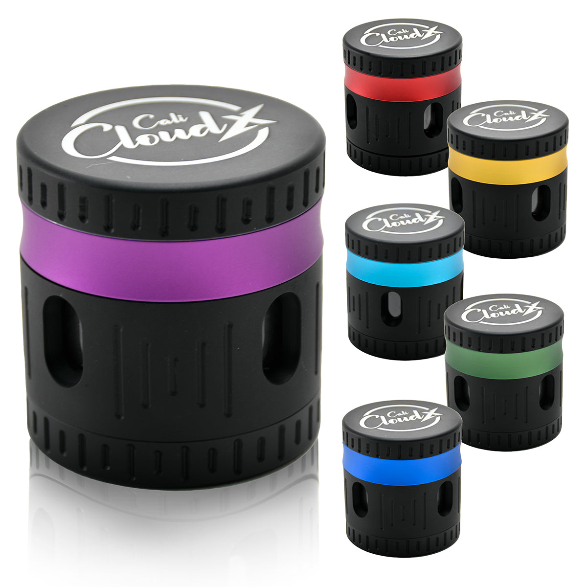 Premium Herb Grinder – 4-Piece Grinder with Clear Window & Color Accent
