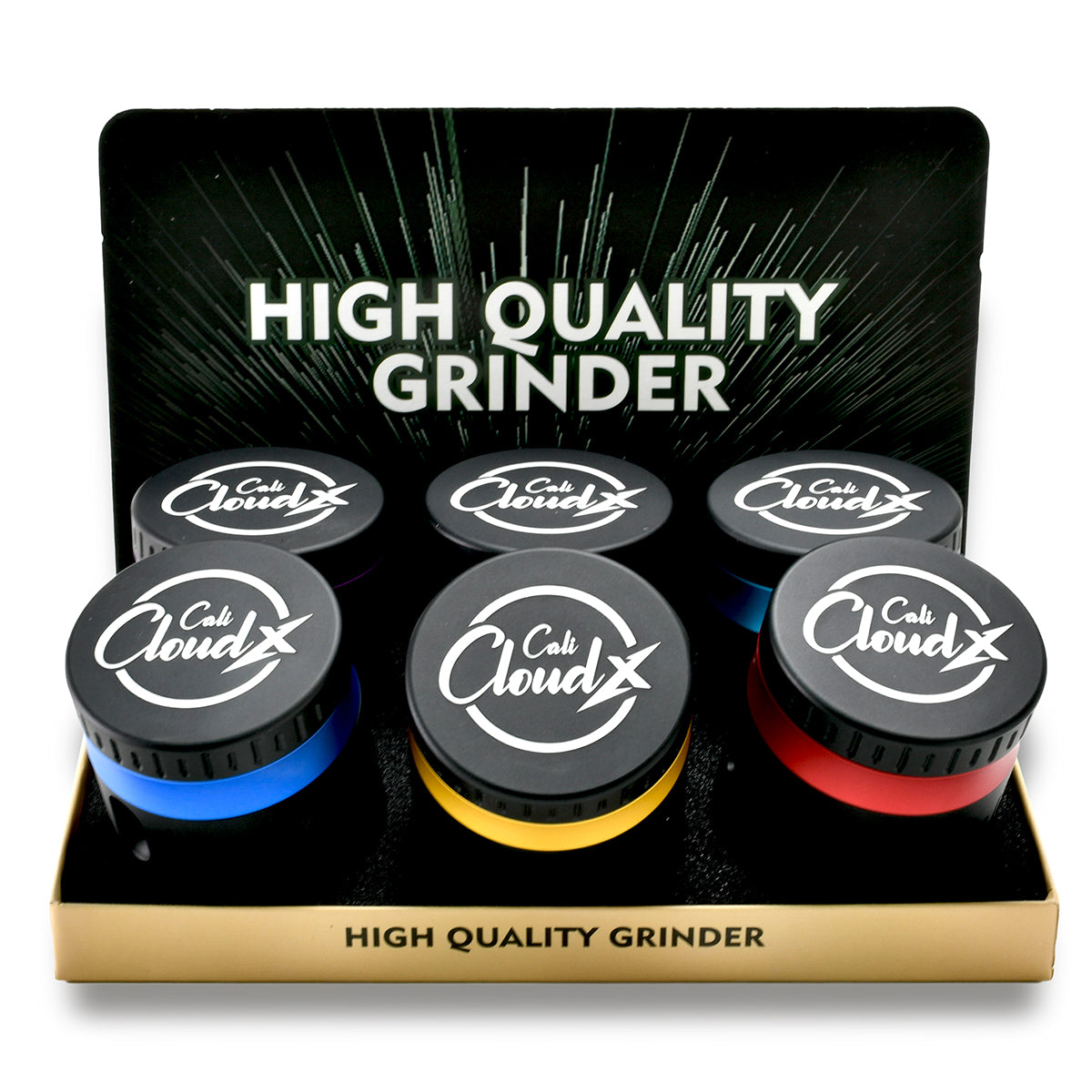 Premium Herb Grinder – 4-Piece Grinder with Clear Window & Color Accent