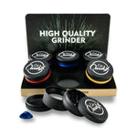 Premium Herb Grinder – 4-Piece Black Grinder  Color Accent