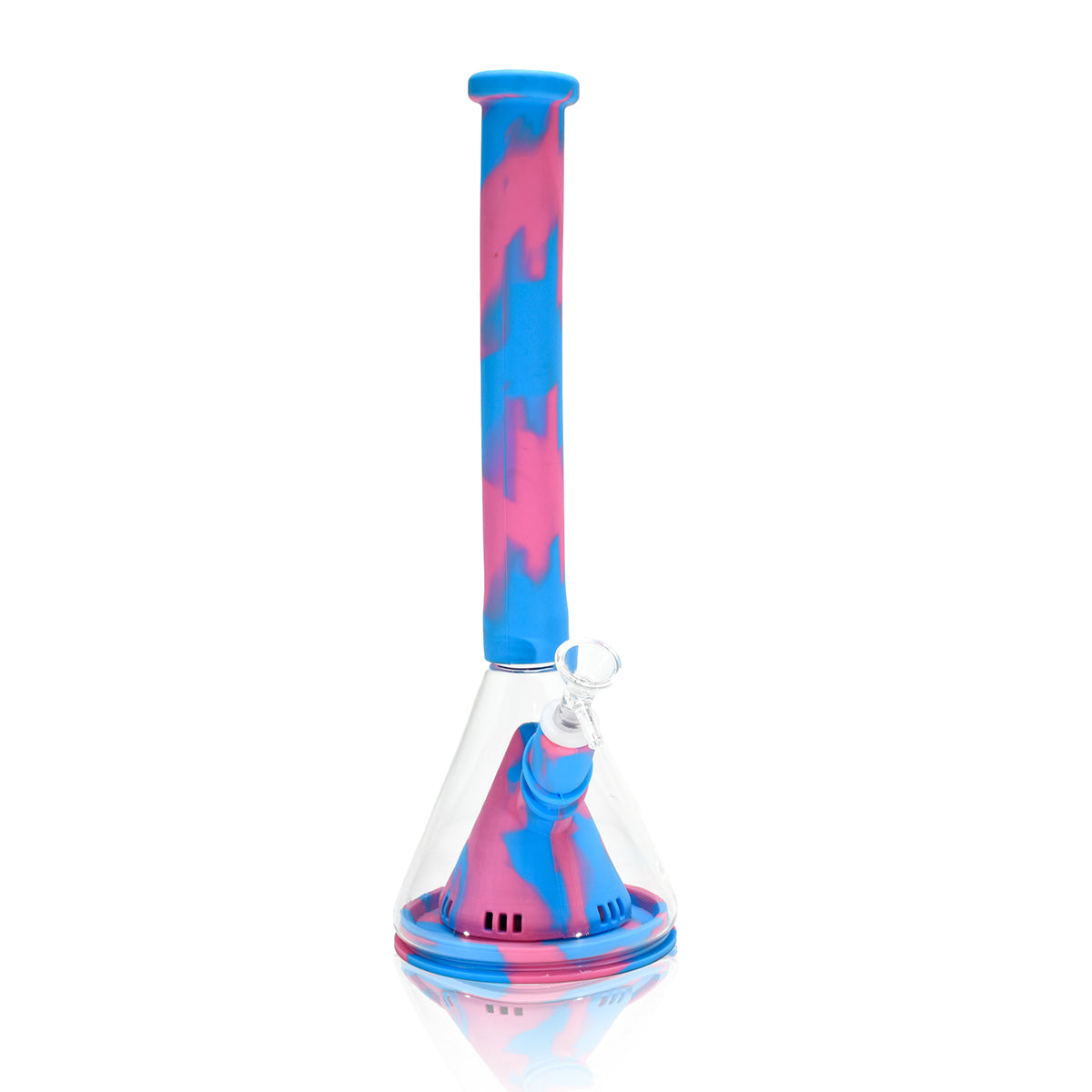 14" Silicone & Glass Beaker Waterpipe