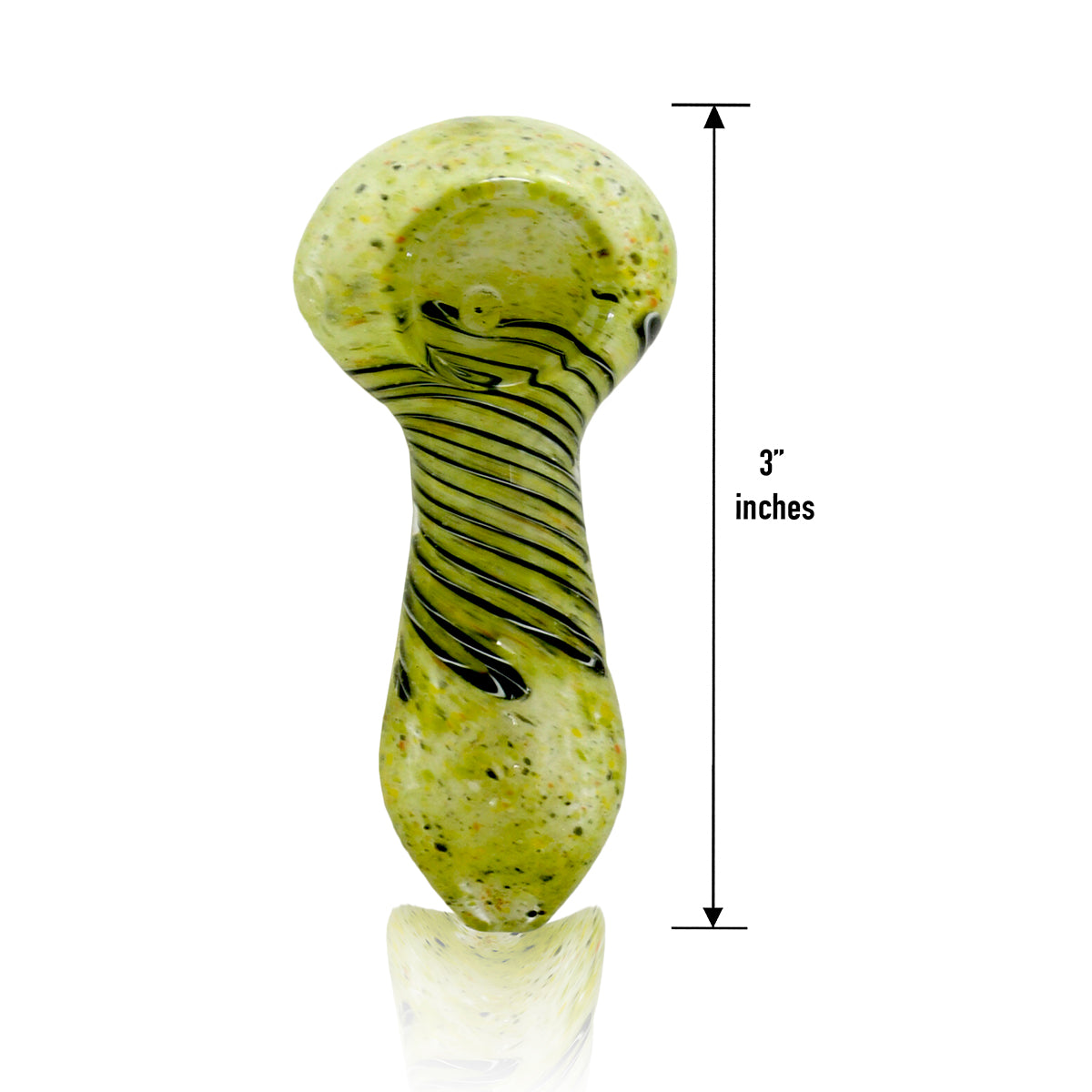 3" Spiral Line Glass Mini  Hand Pipe – Bulk Jar