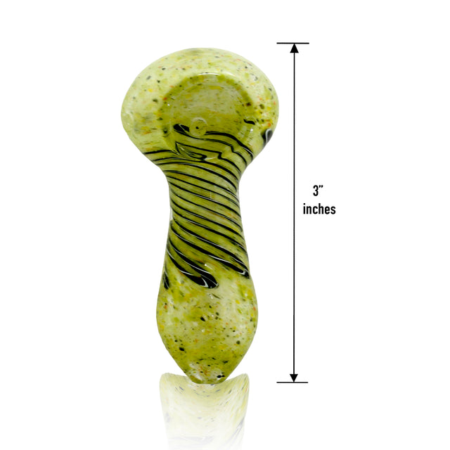 3" Spiral Line Glass Mini  Hand Pipe – Bulk Jar