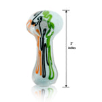 3" Multi-Color Line Glass Mini Hand Pipe – Bulk Jar