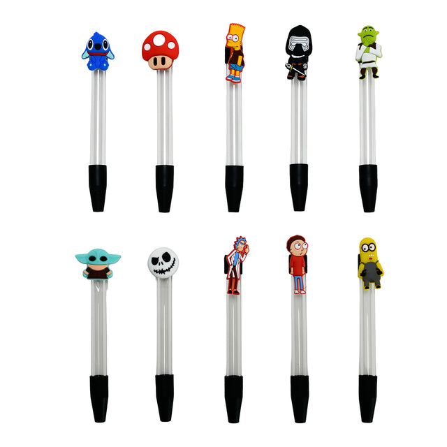 5'' Glass  Straw  with Silicone  Cap(25pcs/$1.50)