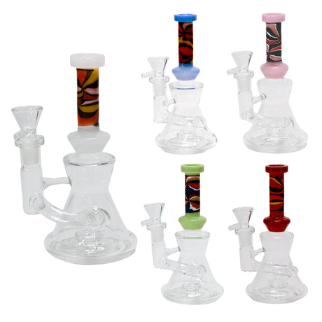 7"  Neck Color Glass Water Pipe