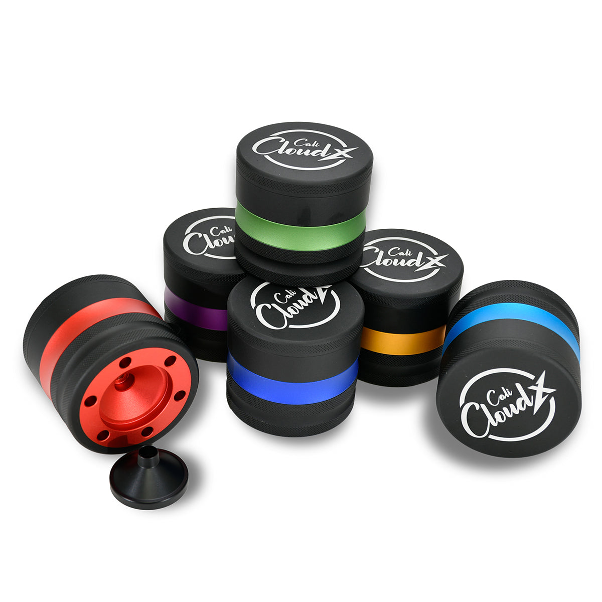 Premium Herb Grinder – 4-Piece Durable 66mm Grinder with Color Accent Ring