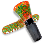 14mm Swirl Glass Bowl with Grip Handle