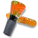 14mm Swirl Glass Bowl with Grip Handle
