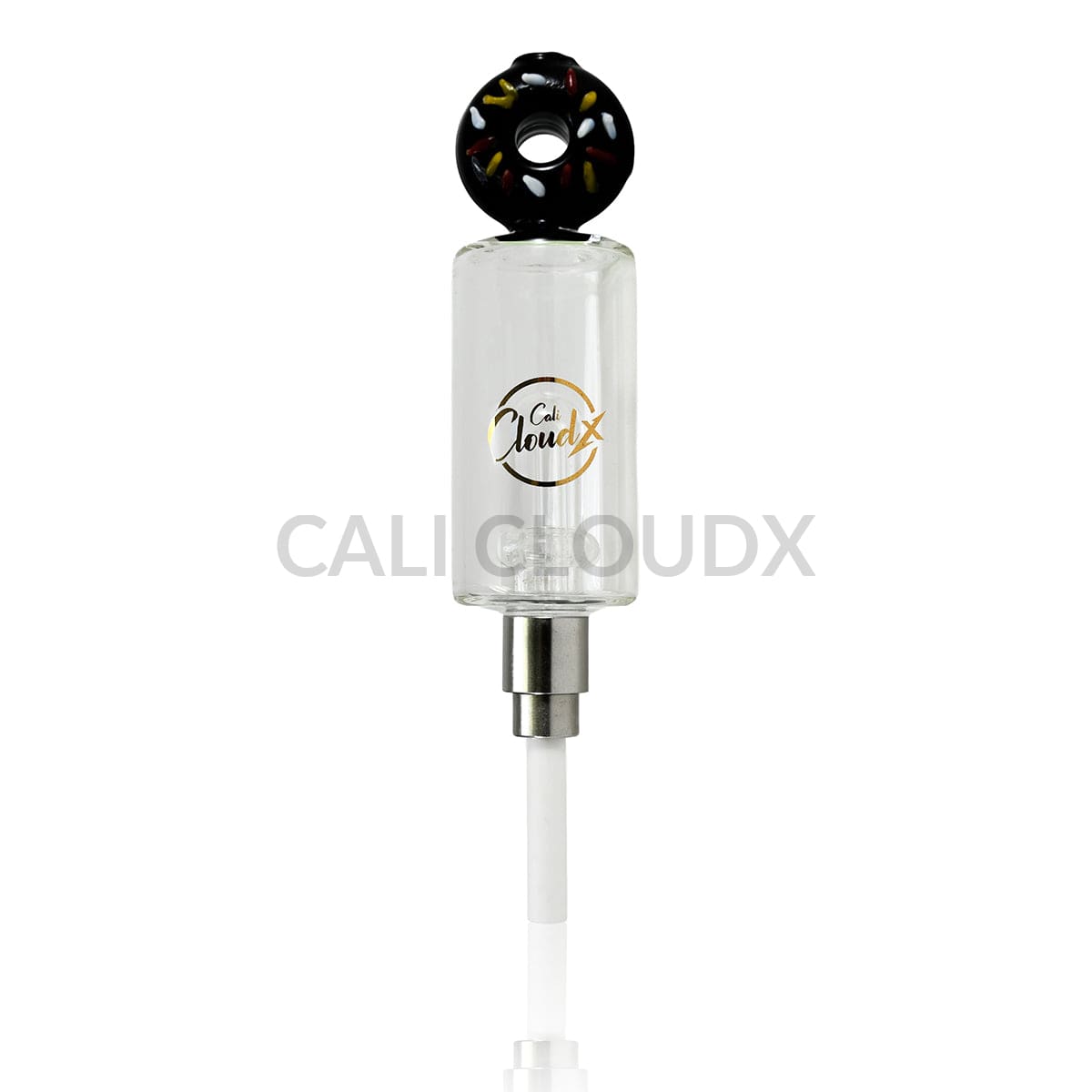Cali CloudX Donut CX Recycler Nectar Collector – Premium Dab Straw Kit Black Nectar collector