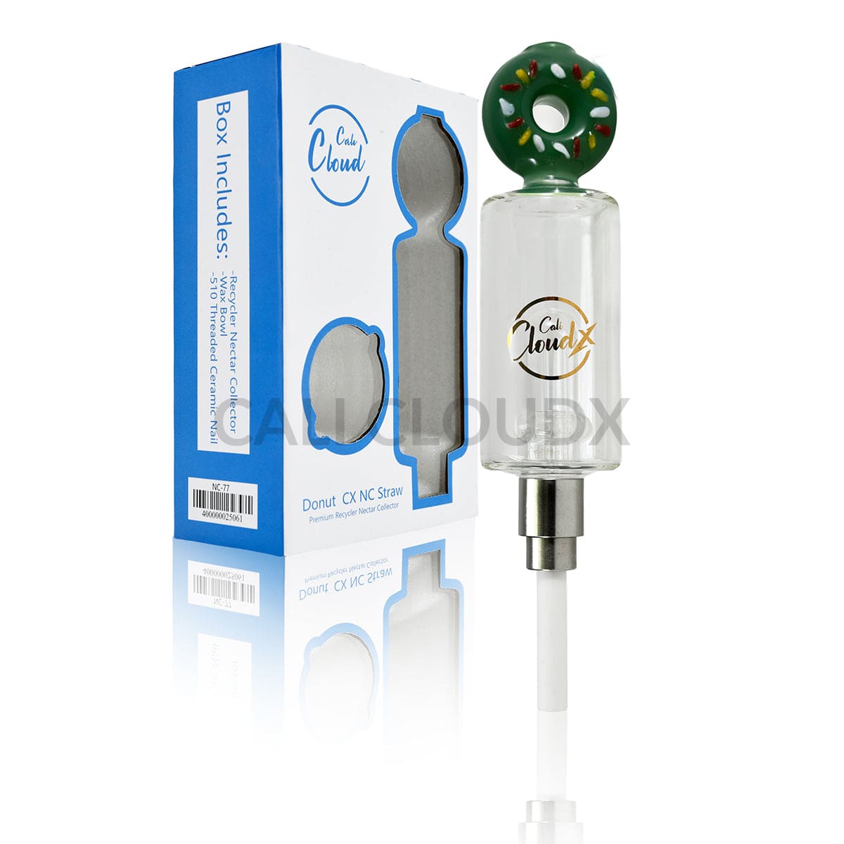 Cali CloudX Donut CX Recycler Nectar Collector – Premium Dab Straw Kit Jade Green Nectar collector
