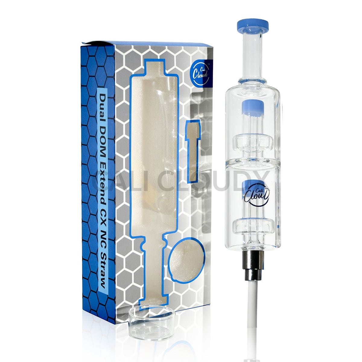 Cali Cloudx Dual DOM Extend CX 10’’ Nectar Collector – Premium Honey Straw Blue