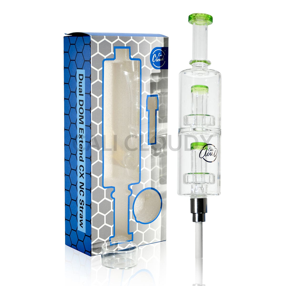 Cali Cloudx Dual DOM Extend CX 10’’ Nectar Collector – Premium Honey Straw Green
