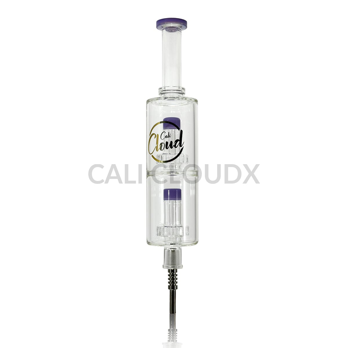 Cali Cloudx Dual DOM Extend CX Jumbo Nectar Collector | 15’’ Dab Tool | Dab Straw Purple