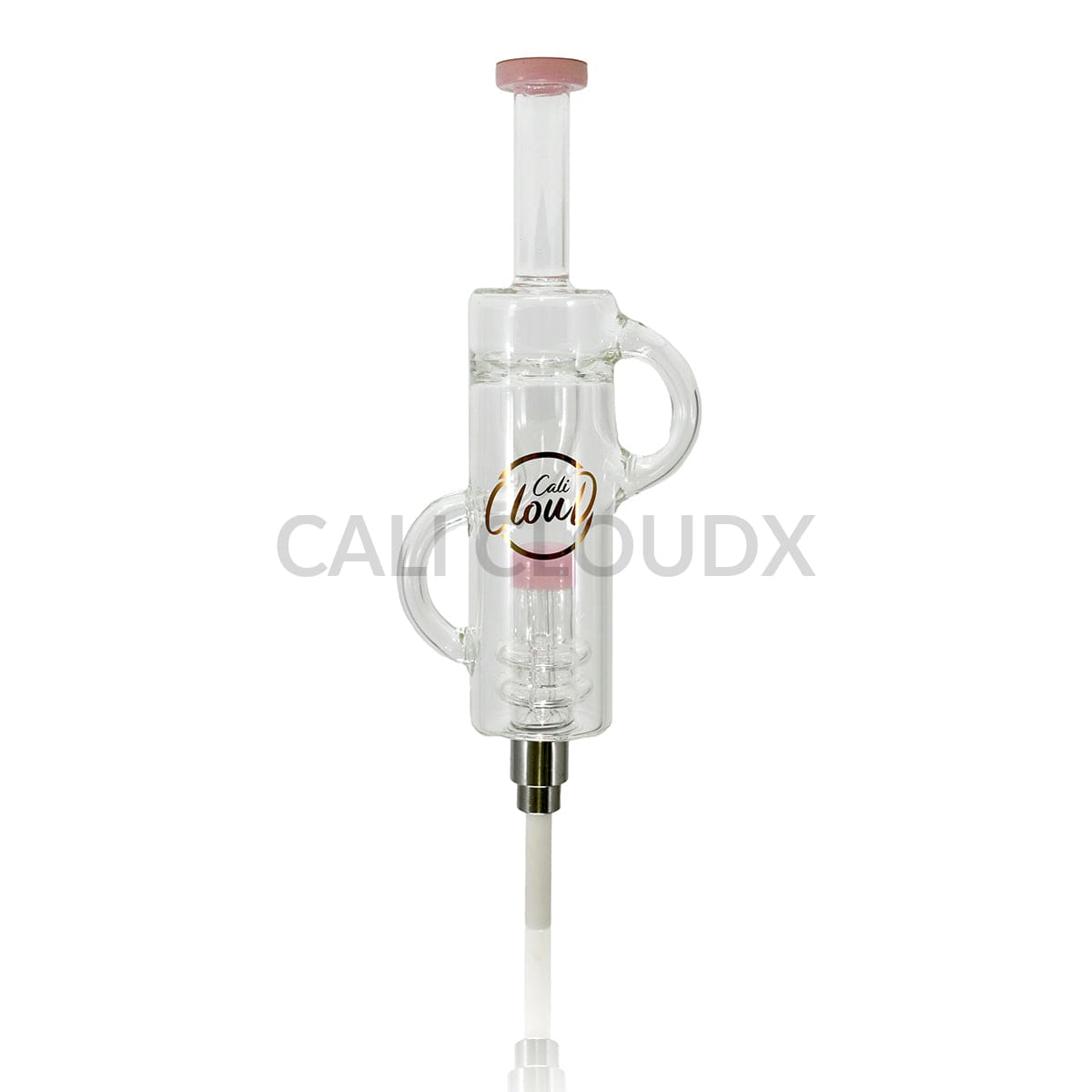 Cali Cloudx Dual DOM Extend CX Recycle Dab Straw Kit– Premium Honey Straw Light Pink