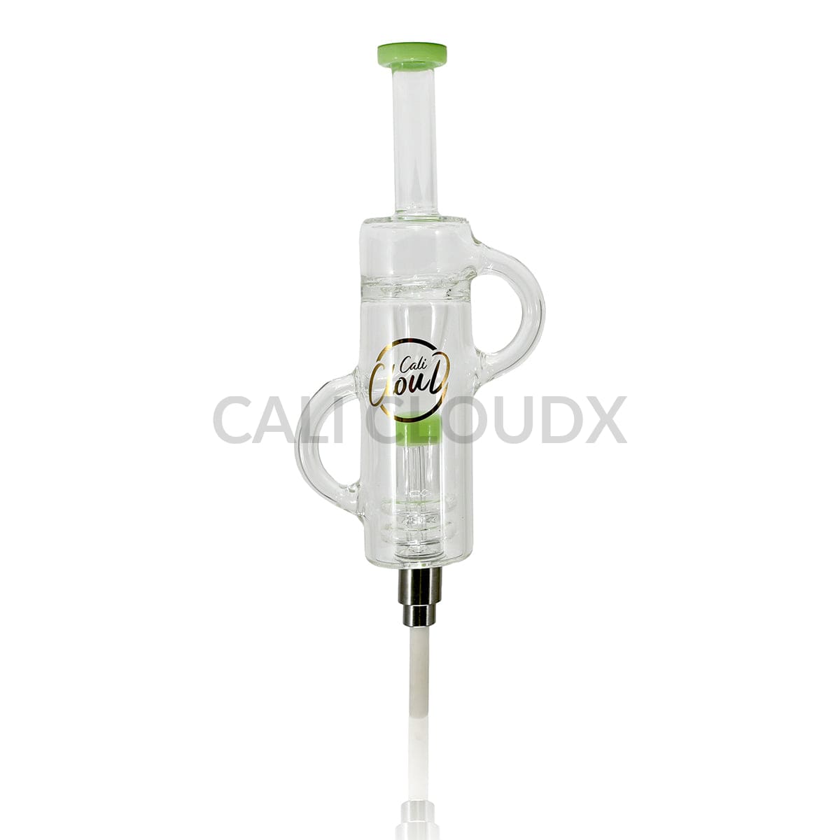 Cali Cloudx Dual DOM Extend CX Recycle Dab Straw Kit– Premium Honey Straw Milky Green