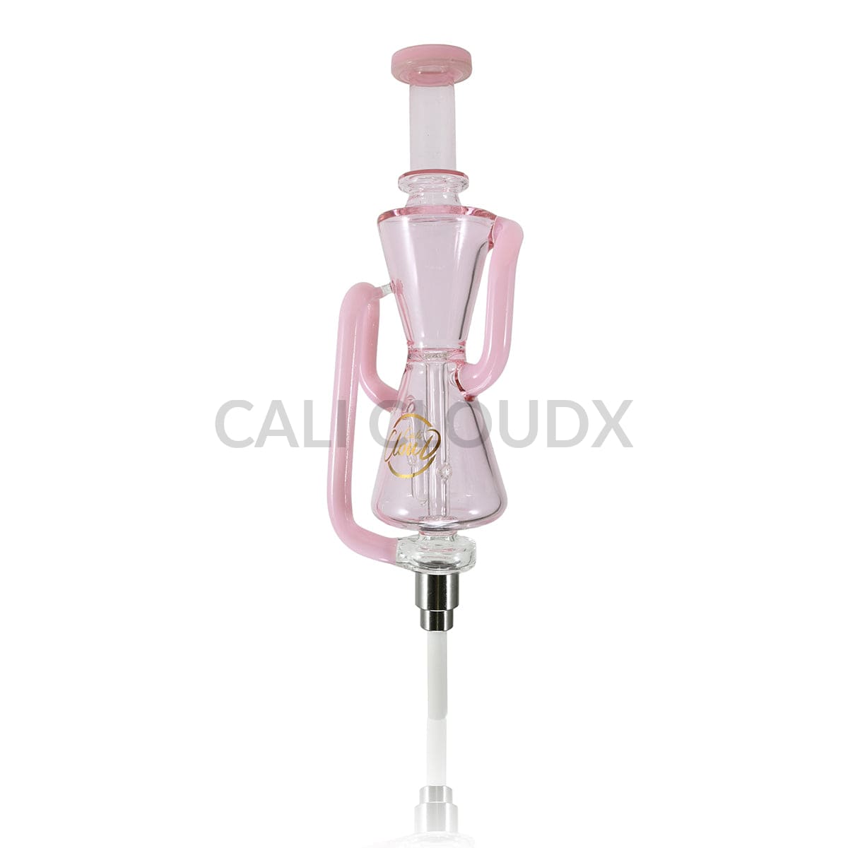 Cali CloudX Dual Dome Extend CX Recycler Premium Dab Straw Kit Pink Nectar collector