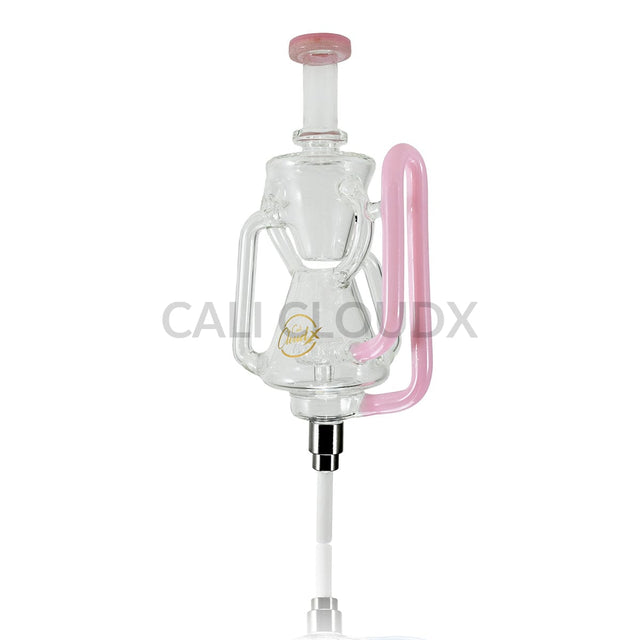 Cali CloudX Dual Dome Extend CX Recycler Premium Dab Straw Kit Pink Nectar collector