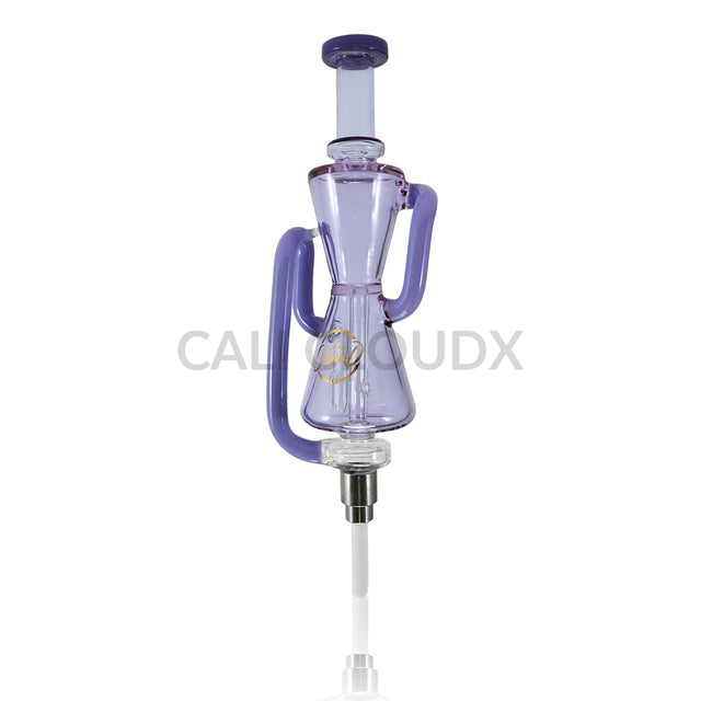Cali CloudX Dual Dome Extend CX Recycler Premium Dab Straw Kit Purple Nectar collector