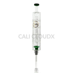 Cali Cloudx Four Disk Recycler Nectar Collector – 10’’ Glass Dab Straw with Perc Green