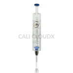 Cali Cloudx Four Disk Recycler Nectar Collector – 10’’ Glass Dab Straw with Perc Milky Blue