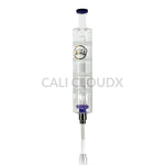 Cali Cloudx Four Disk Recycler Nectar Collector – 10’’ Glass Dab Straw with Perc Purple